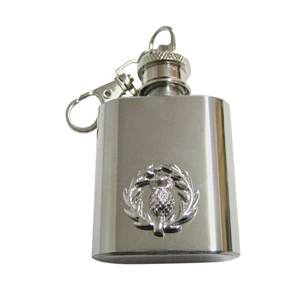 Scottish Thistle Keychain Flask - image 1